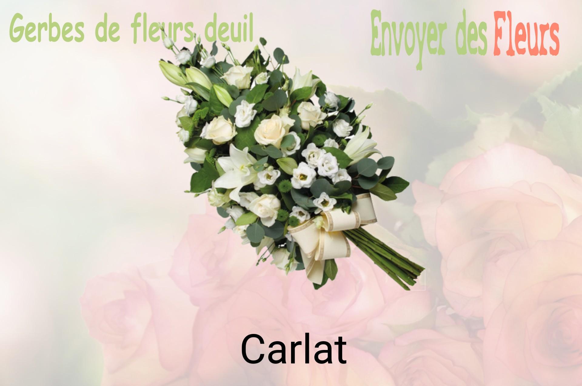 Gerbe de fleurs de deuil livrée à Carlat
